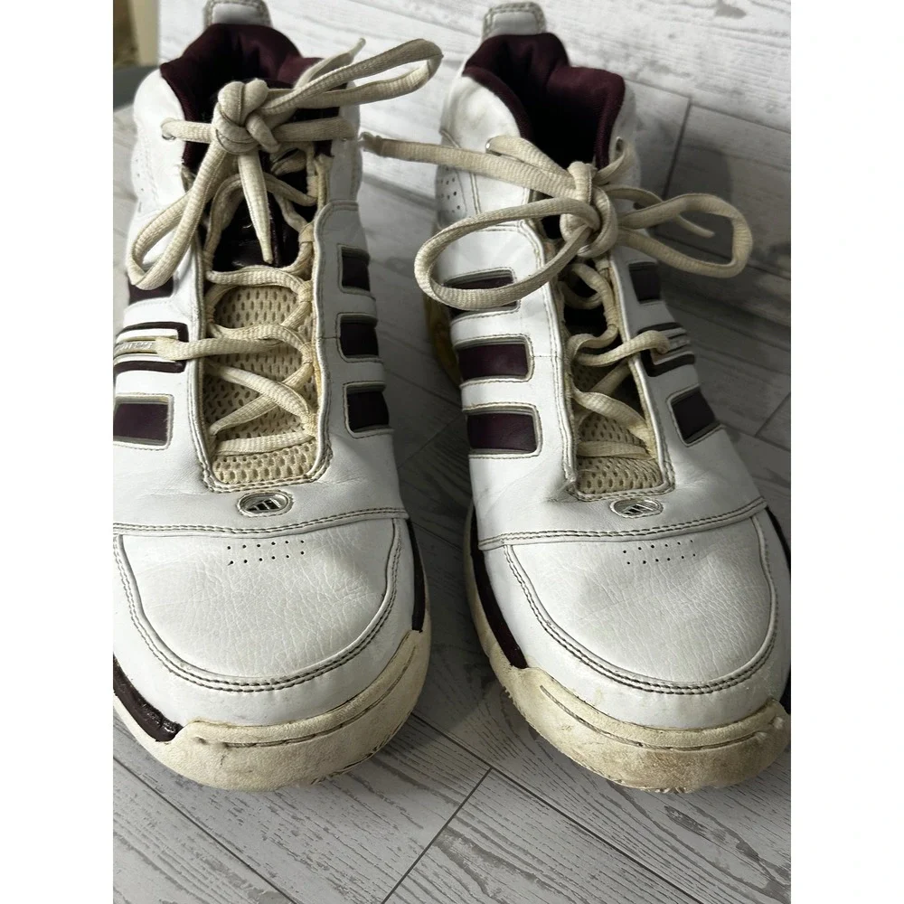 Adidas Climacool 2007 Basketball‎ Shoes Mens Size 13 White Maroon Sneakers